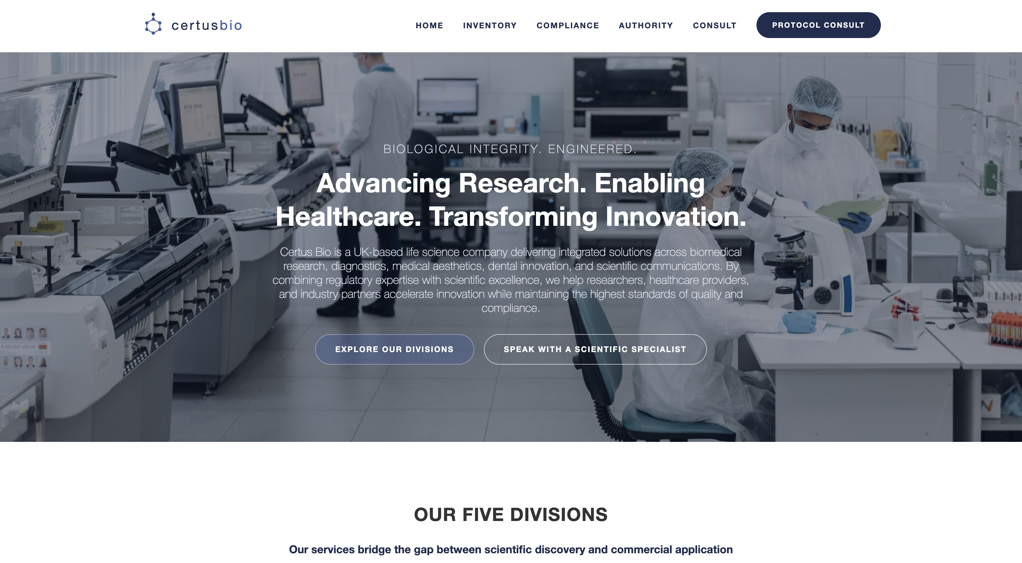 Certus Bio Website
