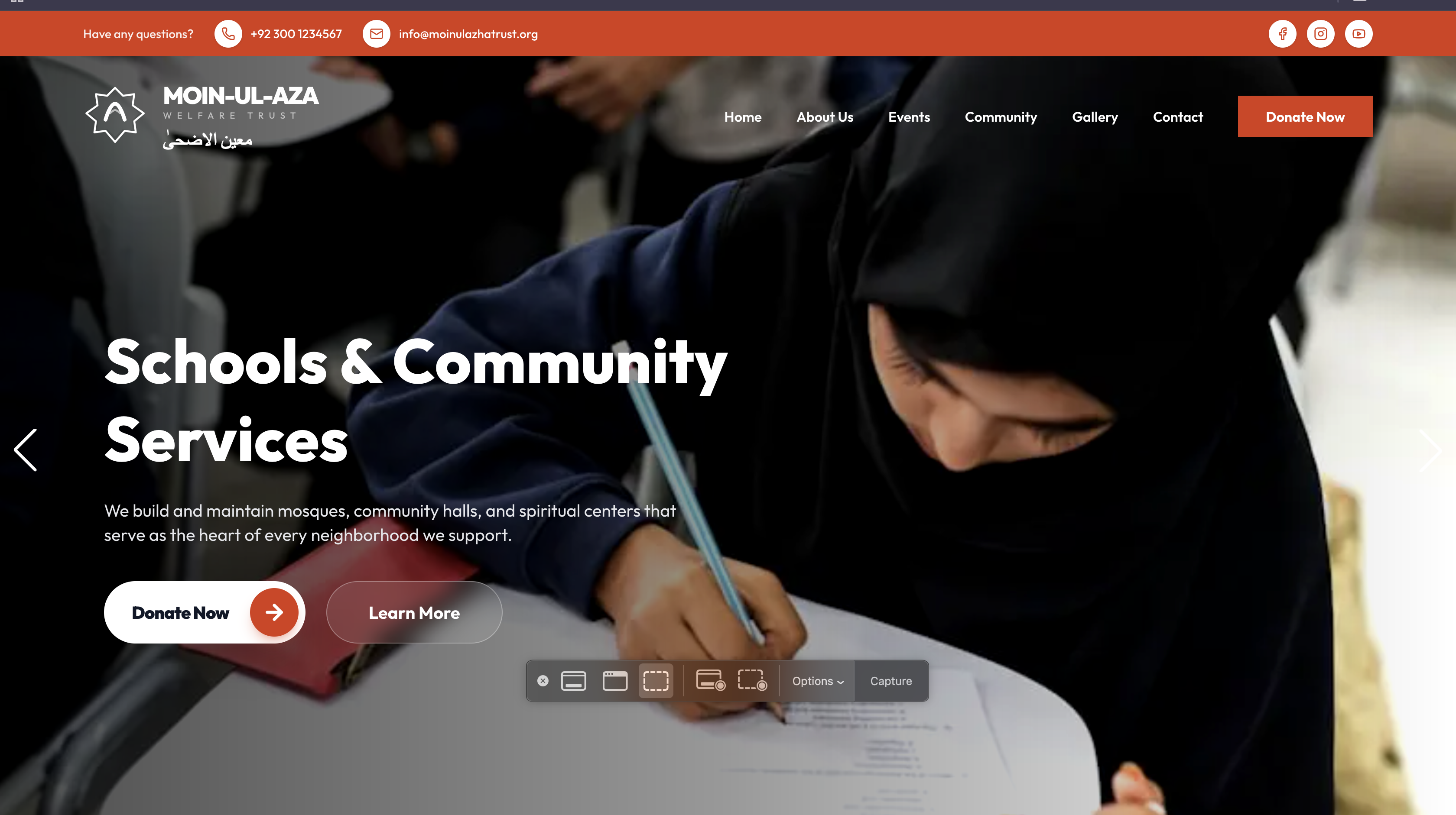 Moin ul Aza Trust Website